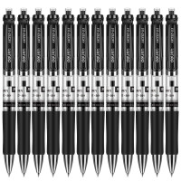 得力 S01中性笔0.5mm弹簧头黑12支 1盒