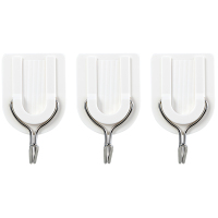 得力19351挂钩强力粘胶挂钩 3个/卡 一卡装