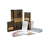 得力(deli)扑克牌环保材料 耐打娱乐纸牌扑克 金色 10副装