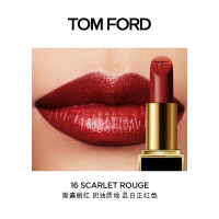 TOM FORD黑管口红奶油 TF16#斯嘉丽红 显白正红色 TF口红