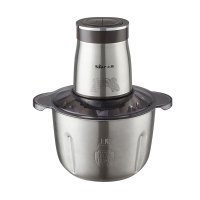 小熊(Bear)QSJ-C03T5不锈钢碗绞肉机2L电动多功能料理搅拌打肉饺子肉馅蒜蓉机不锈钢全钢