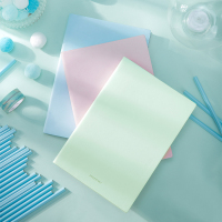 得力(deli)A5/96张肤感软皮面本 小清新糖果色日记本记事本笔记本子文具 22283薄荷