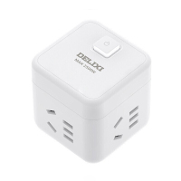 德力西(DELIXI) 魔方智能USB插线板/排插/接线板/魔方插座转换器 4位五孔 不带USB 无线款