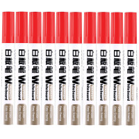 得力(deli)6801红色白板笔 白板笔 可擦笔 会议笔大容量白板用笔 水性白板笔 红色 20支