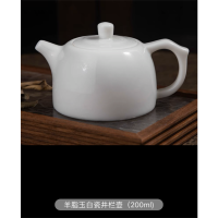 德化羊脂玉白瓷茶壶
