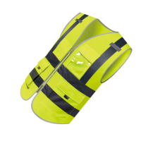 冬夏款多口袋工装款反光背心SVM-1027 荧光黄L