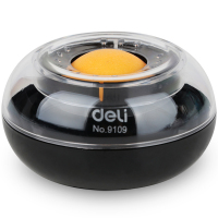 得力(deli) 9109 海绵缸 点钞沾手水缸粘手器 印章盒 办公用品 湿手器 黑色