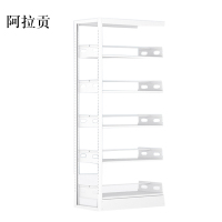 阿拉贡图书馆书架阅览室货架资料档案架钢制书架单面五层副架