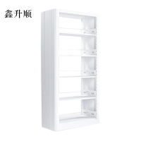 鑫升顺图书馆书架阅览室货架资料档案架钢制书架双面五层主架[工厂现做 7天内发货]