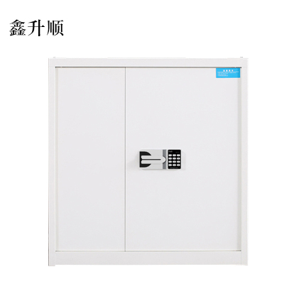 鑫升顺电子保密柜钢制密码文件柜保险柜铁皮矮柜办公室储物柜单节白色国宝锁420*900*900[工厂现做 7天内发货]