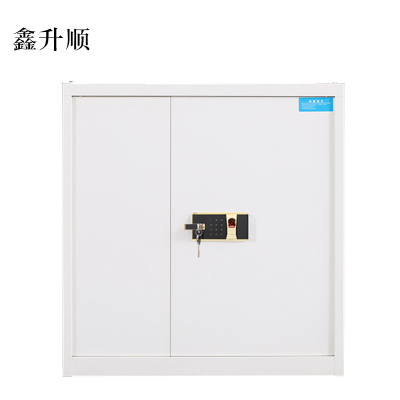 鑫升顺电子保密柜钢制密码文件柜保险柜铁皮矮柜办公室储物柜单节白色指纹锁420*900*900[工厂现做 7天内发货]