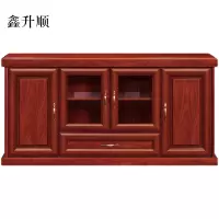 鑫升顺胡桃色餐边柜简约茶水柜四门1600*400*800[工厂现做 7天内发货]