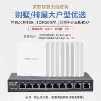 锐捷(Ruijie) 无线ap面板套装WiFi6千兆1800M RG-EAP162(G)全屋wifi 8口千兆一体机+WIFI6面板AP*8