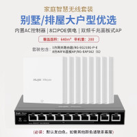 锐捷(Ruijie) 无线ap面板套装WiFi6千兆1800M RG-EAP162(G)全屋wifi 8口千兆一体机(升级款)+WIFI6面板AP*8