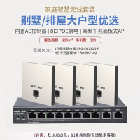 锐捷(Ruijie)千兆面板AP全屋WiFi套装 无线mesh组网分布式路由 别墅酒店企业大户型8口千兆一体机+千兆面板AP*4