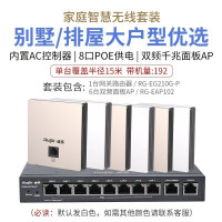 锐捷(Ruijie)千兆面板AP全屋WiFi套装 无线mesh组网分布式路由 别墅酒店企业大户型8口千兆一体机+千兆面板AP*6