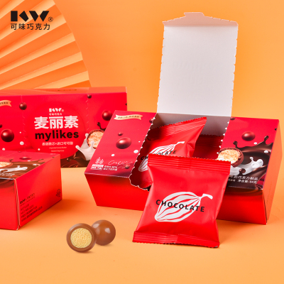 可味 纯可可脂麦丽素3盒巧克力豆儿童生日礼物童年怀旧零食学生礼物