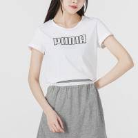 彪马(PUMA)两件套 女装套装2022秋季新款棉质舒适透气短袖T恤上衣休闲裤健身训练跑步运动装 671603-02+5