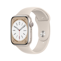 Apple Watch Series 8 智能手表 GPS版 45mm 星光色铝金属表壳 运动型表带 学生优惠版