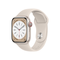 Apple Watch Series 8 智能手表 (GPS+蜂窝版) 41mm 星光色铝金属表壳 运动型表带 学生优惠版