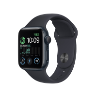 Apple Watch SE 2022款智能手表 40mm GPS版 午夜色铝金属表壳 运动型表带 学生优惠版