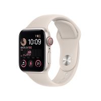 Apple Watch SE 2022款智能手表 40mm (GPS+蜂窝版) 蜂窝版 星光色铝金属表壳 运动型表带 教育购