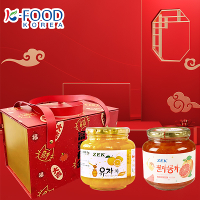 韩国进口zek红柚蜂蜜柚子茶礼盒装(2kg)