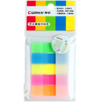 齐心(COMIX) 荧彩系列标签易事贴D6017 5色(单位:袋)