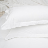 酒店全棉枕芯套 枕头套 60支纯棉简约 白色