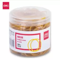得力(deli)3215 橡皮筋/橡胶圈/乳胶圈/财务牛皮筋 办公用品 100g/筒装