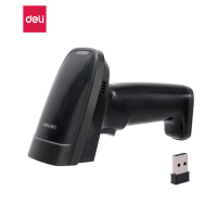 得力(deli)14882W 无线扫描枪收银手机支付一维码扫码枪扫码器 条形码扫描器 快递条码枪黑