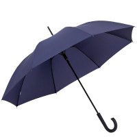 长柄防风雨伞60cm*8骨直杆13053E藏青色