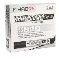爱好 7181 黑色 可加墨式 白板笔 12支/盒 一盒装