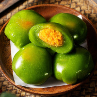 艾草青团糯米糍蛋黄肉松点心麻薯糕点雪媚娘艾草青团子清明果休闲零食(肉松蛋黄味1盒)