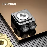 HYUNDAI现代 机甲系列全金属电动剃须刀 YS660星际银 电动剃须刀父亲礼盒男朋友礼盒