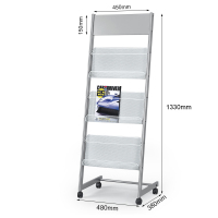杂志架 资料展示架 611银色 1个