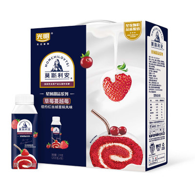 光明 莫斯利安 草莓蔓越莓味酸奶 200g*10盒