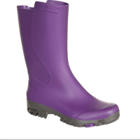 一痕沙 官方雨鞋雨靴水鞋女成人防滑中筒水靴胶鞋SOL 紫色39码