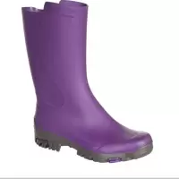 一痕沙 官方雨鞋雨靴水鞋女成人防滑中筒水靴胶鞋SOL 紫色43码