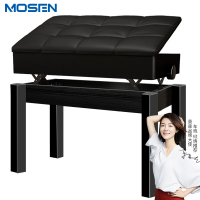 莫森(MOSEN)MS-22S实木升降电钢琴琴凳 单人钢琴椅古筝凳鼓凳成人儿童初学凳子 实木升降琴凳