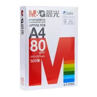 晨光APYVQ958 红晨光A4复印纸 80g*5包 1件