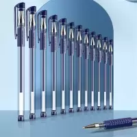 得力(deli) 子弹头中性笔0.5mm 12支/盒 墨蓝