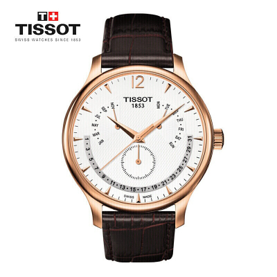 天梭(TISSOT)俊雅系列皮带石英男表T063.637.36.037.00