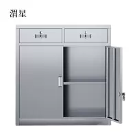 渭星室文件柜不锈钢柜子储物柜资料柜档案柜带锁文件柜304二斗下节