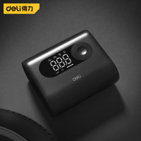 得力(deli)无线车载充气泵迷你专业款大功率120w 汽车轮胎充气泵电动打气筒