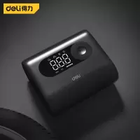 得力(deli)无线车载充气泵迷你专业款大功率120w 汽车轮胎充气泵电动打气筒
