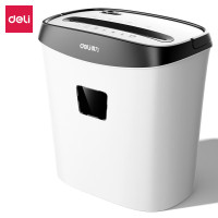 得力(deli)GA190碎纸机白色德标4级高保密15L单次可碎6张A4纸办公设备