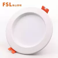 佛山照明 玄关灯筒灯LED天花灯6W3寸白光6500K全白钻石三代 单只装