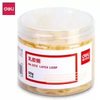 得力(deli)3212 耐用橡皮筋/乳胶圈/橡皮圈/捆扎胶圈 办公用品 50g/筒装