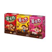 好丽友蘑古力草莓榛子巧克力牛奶味饼干儿童零食 3盒混合口味